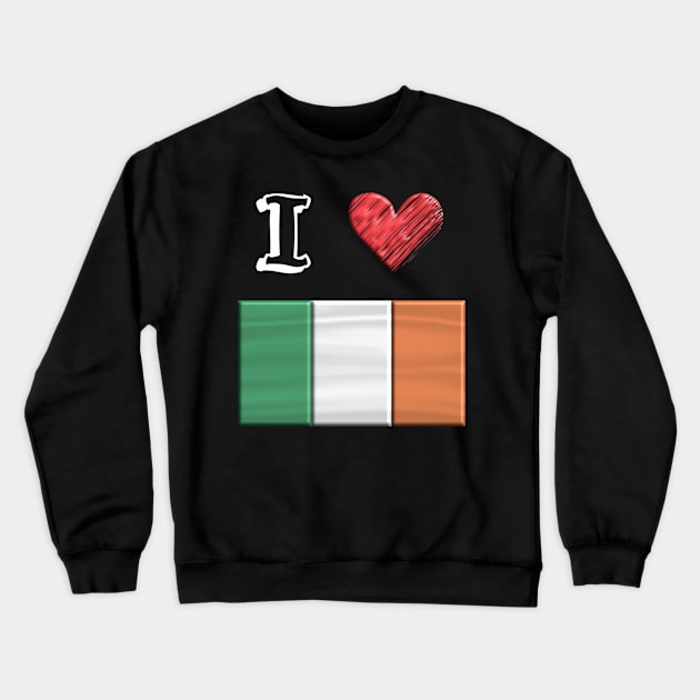 I love Flag from Ireland Crewneck Sweatshirt by JG0815Designs